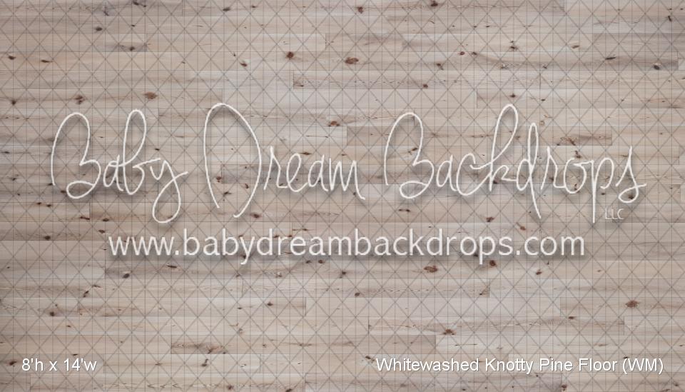 Whitewashed Knotty Pine Fabric Floor (WM)
