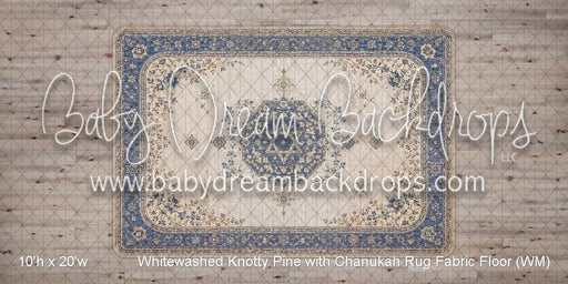 Whitewashed Knotty Pine with Chanukah Rug Fabric Floor (WM)