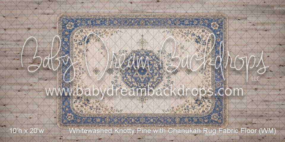 Whitewashed Knotty Pine with Chanukah Rug Fabric Floor (WM)