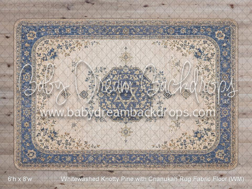 Whitewashed Knotty Pine with Chanukah Rug Fabric Floor (WM)