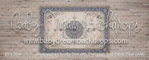 Whitewashed Knotty Pine with Chanukah Rug Fabric Floor (WM)
