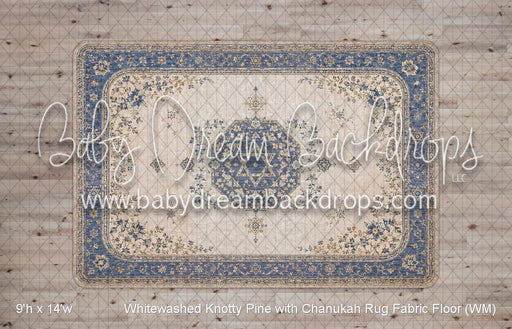 Whitewashed Knotty Pine with Chanukah Rug Fabric Floor (WM)