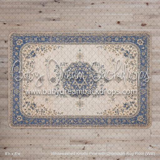 Whitewashed Knotty Pine with Chanukah Rug Floor (WM)