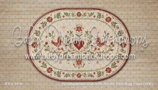 Whitewashed Oak with Nordic Folk Rug Floor (WM)