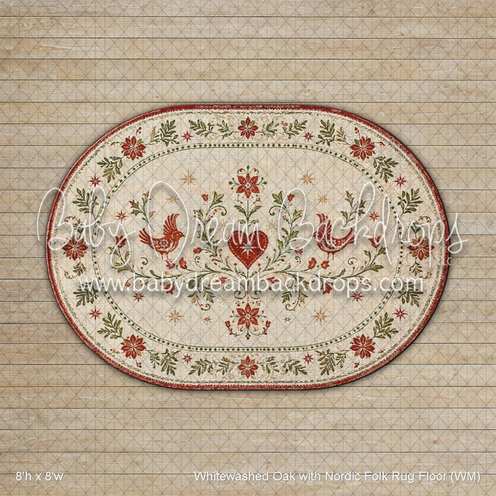 Whitewashed Oak with Nordic Folk Rug Floor (WM)