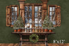 Winter Cabin Christmas Green Window Green 24 (VR)