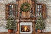 Winter Cabin Christmas White Fireplace 24 (VR)