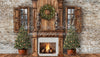 Winter Cabin Christmas White Fireplace 24 (VR)