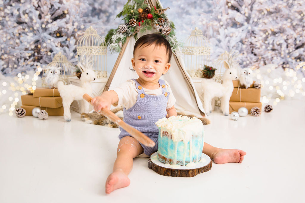 Christmas Trees in Snow with Lights (VR)