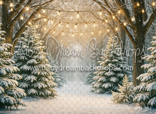 Winter Pathway with Glowing Lights (NL)