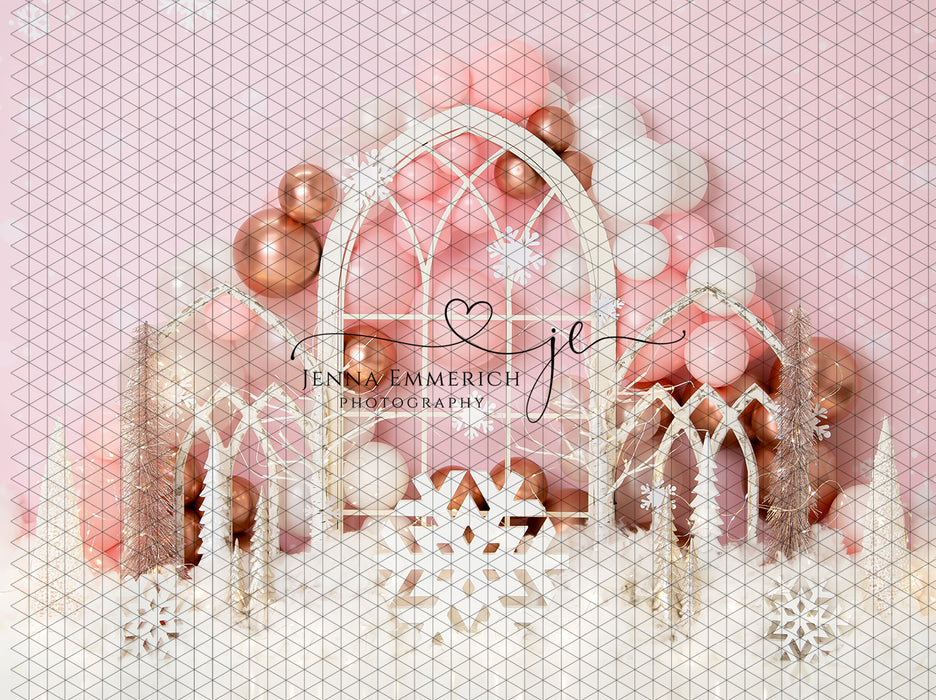 Winter Wonderland Window Arch in pink (JE)