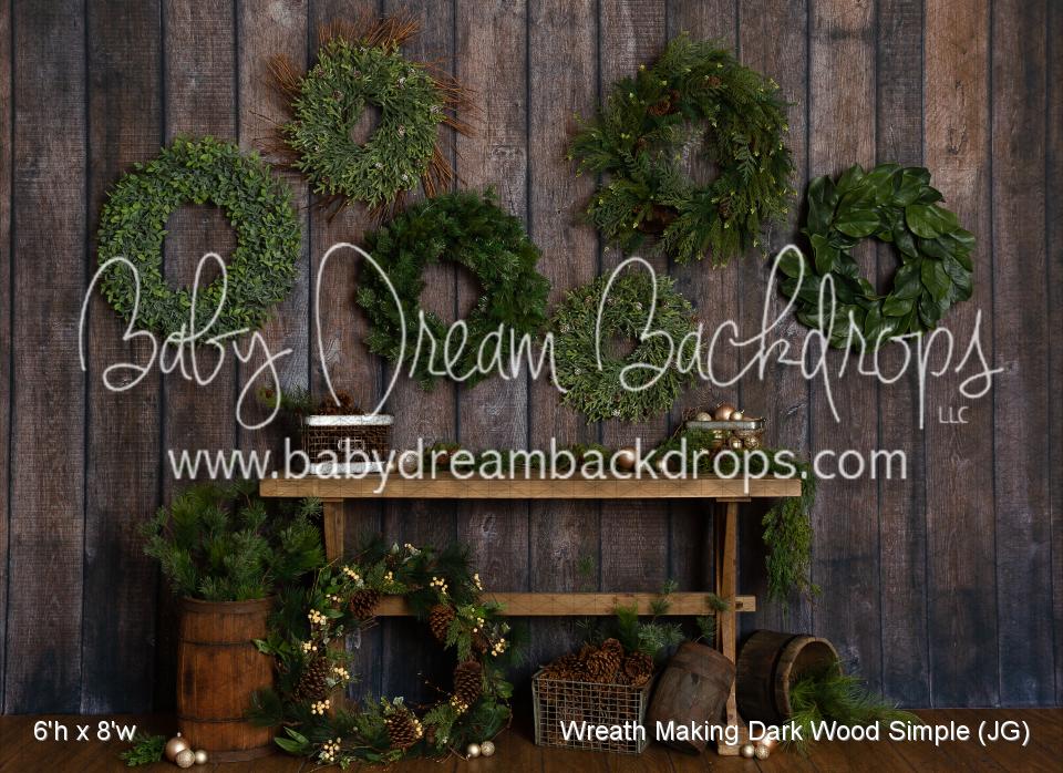 Wreath Making Dark Wood Simple (JG)