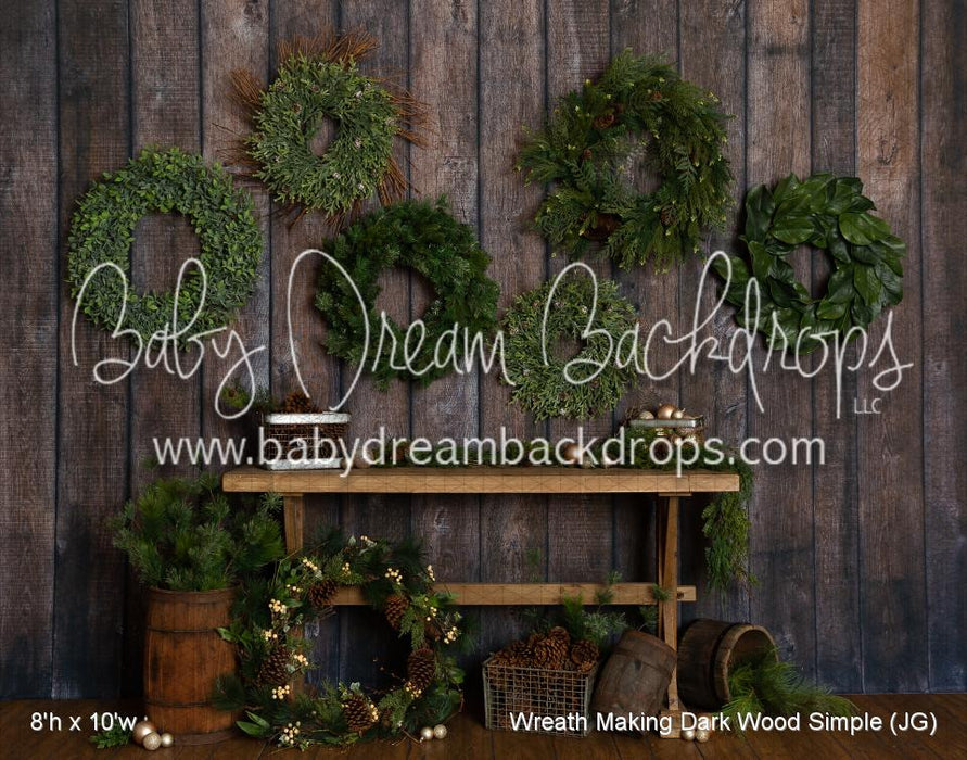 Wreath Making Dark Wood Simple (JG)
