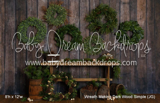 Wreath Making Dark Wood Simple (JG)
