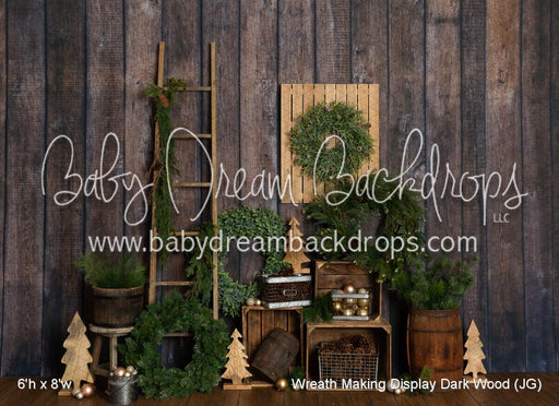 Wreath Making Display Dark Wood (JG)