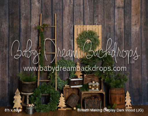 Wreath Making Display Dark Wood (JG)