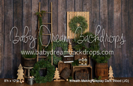 Wreath Making Display Dark Wood (JG)