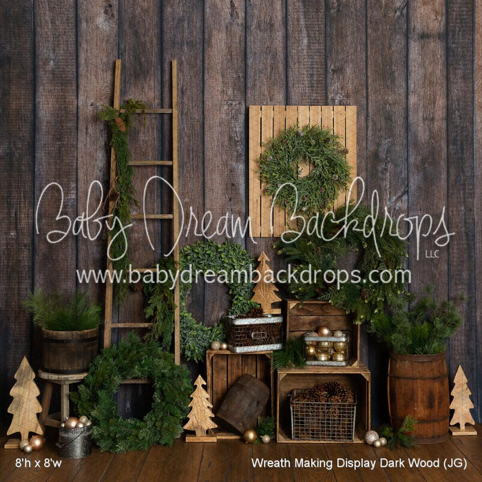 Wreath Making Display Dark Wood (JG)