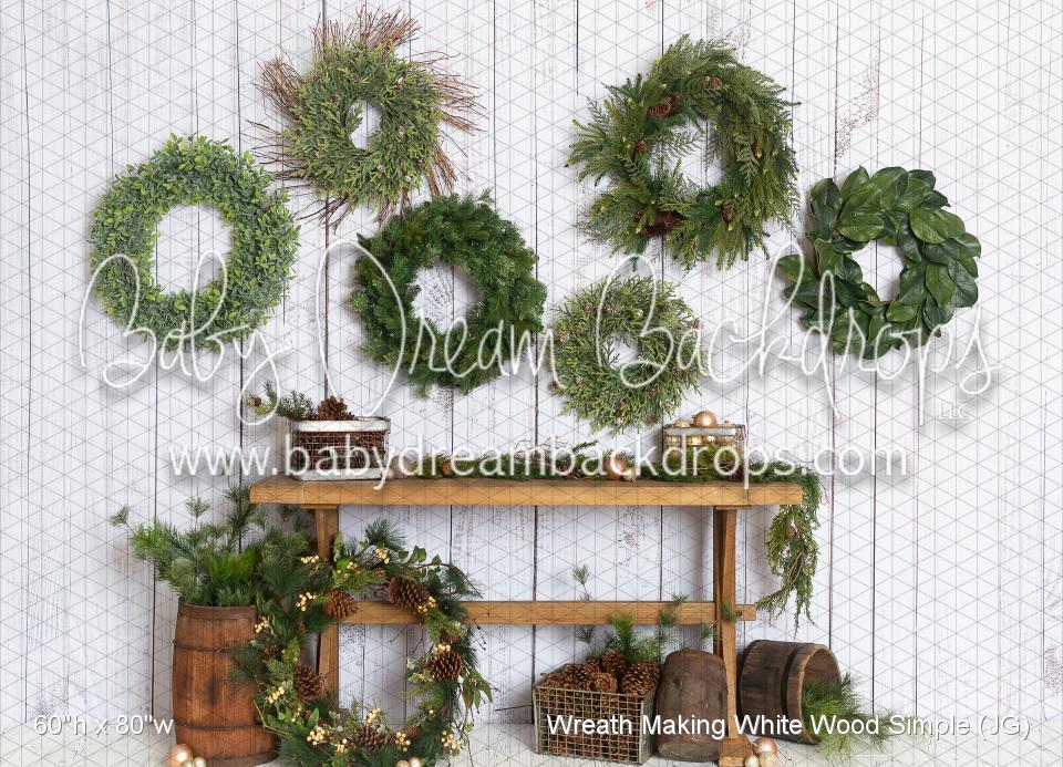 Wreath Making White Wood Simple (JG)