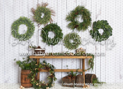Wreath Making White Wood Simple (JG)