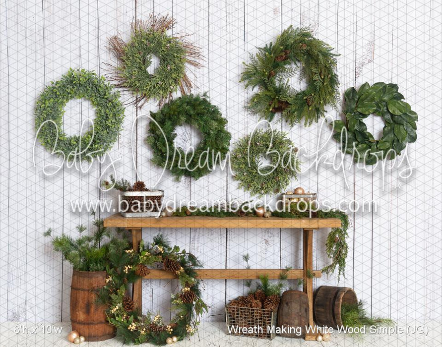 Wreath Making White Wood Simple (JG)