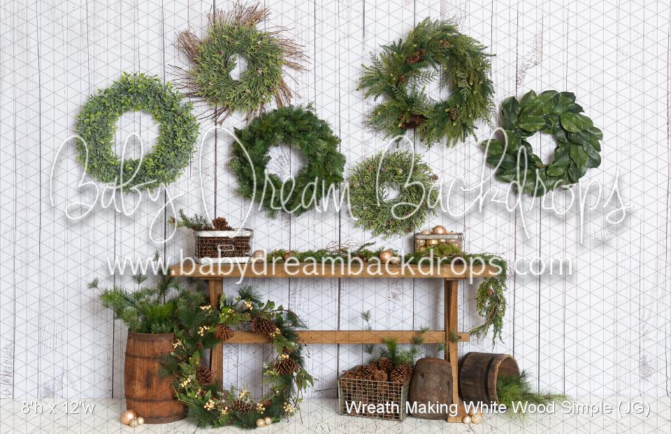 Wreath Making White Wood Simple (JG)