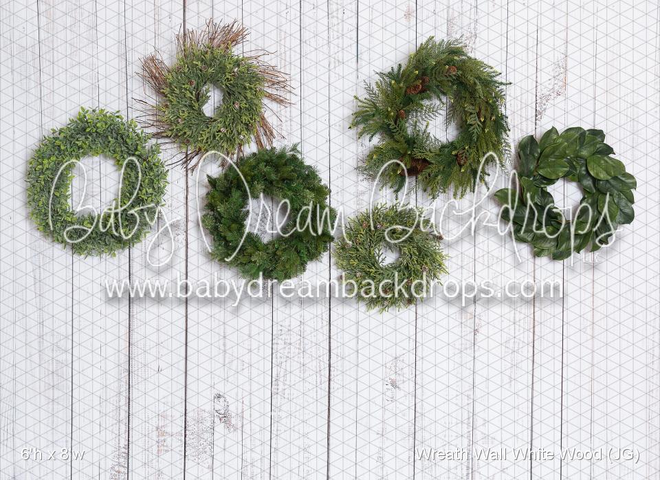 Wreath Wall White Wood (JG)