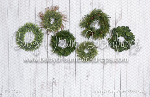 Wreath Wall White Wood (JG)