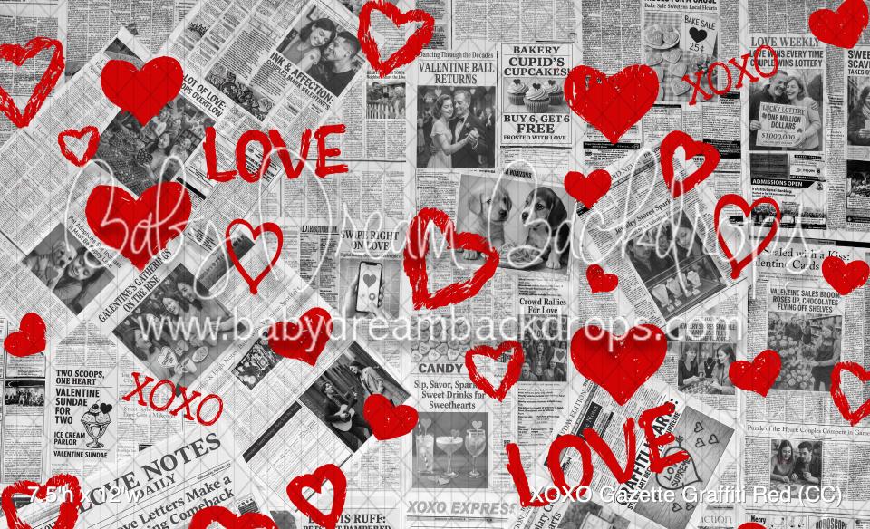 XOXO Gazette Graffiti Red (CC)