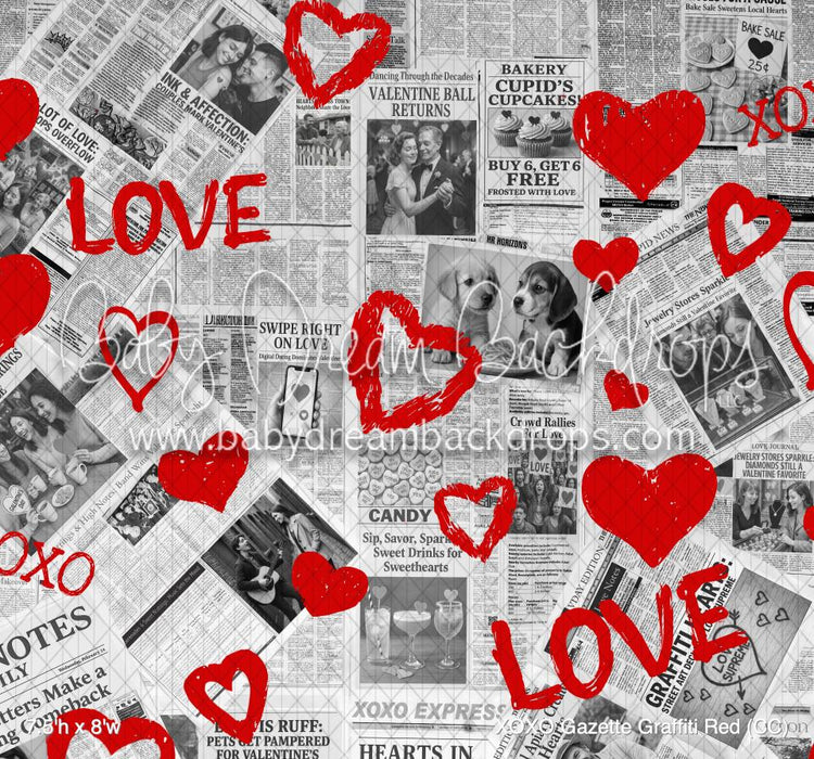 XOXO Gazette Graffiti Red (CC)