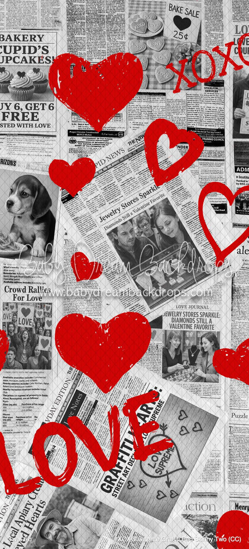 XOXO Gazette Graffiti Red Skinny Two (CC)