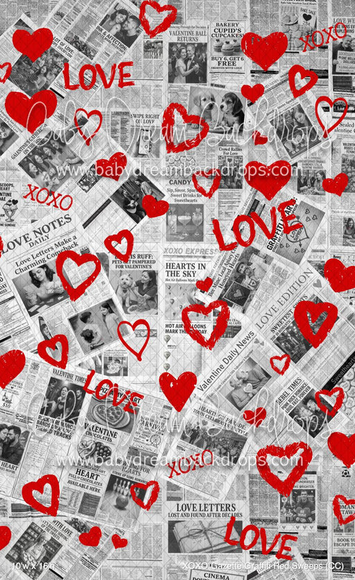 XOXO Gazette Graffiti Red Sweeps (CC)
