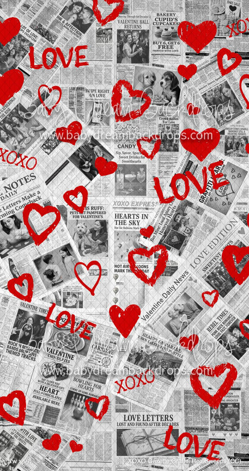 XOXO Gazette Graffiti Red Sweeps (CC)