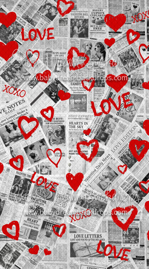 XOXO Gazette Graffiti Red Sweeps (CC)