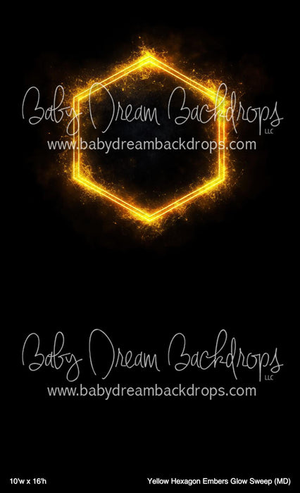 Yellow Hexagon Embers Glow Sweep (MD)