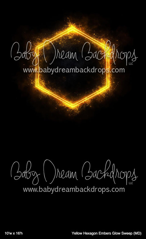 Yellow Hexagon Embers Glow Sweep (MD)