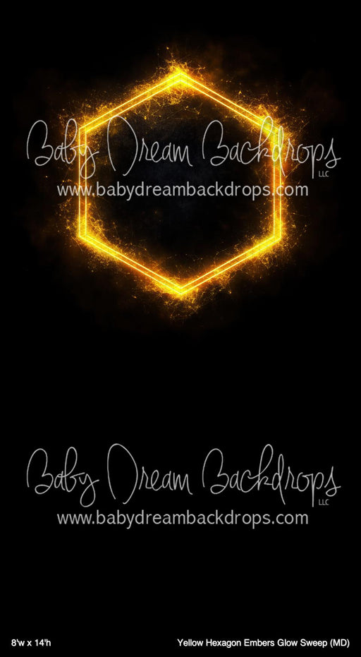 Yellow Hexagon Embers Glow Sweep (MD)