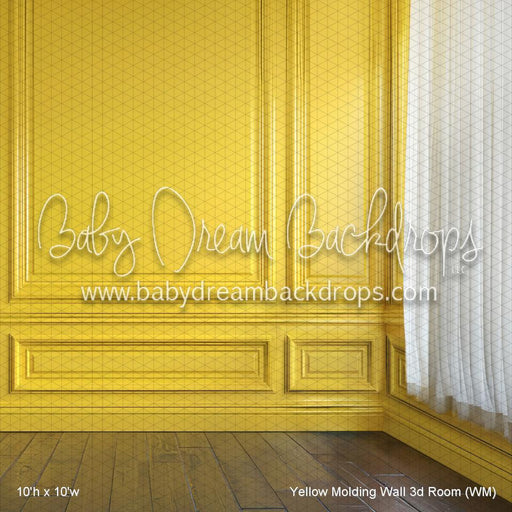 Yellow Molding Wall 3d Room (WM)
