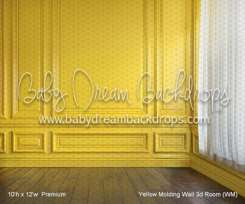 Yellow Molding Wall 3d Room (WM)