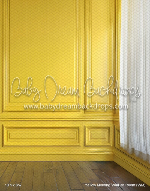 Yellow Molding Wall 3d Room (WM)