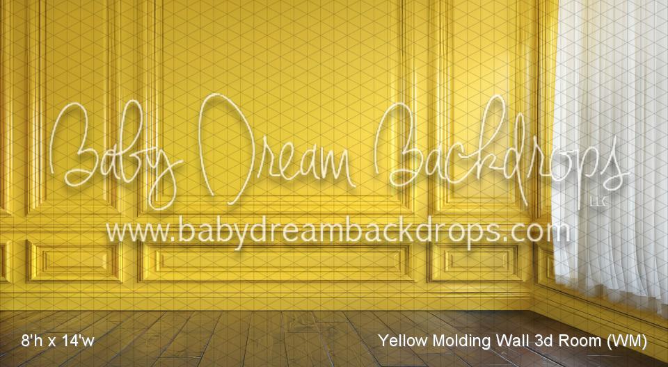 Yellow Molding Wall 3d Room (WM)