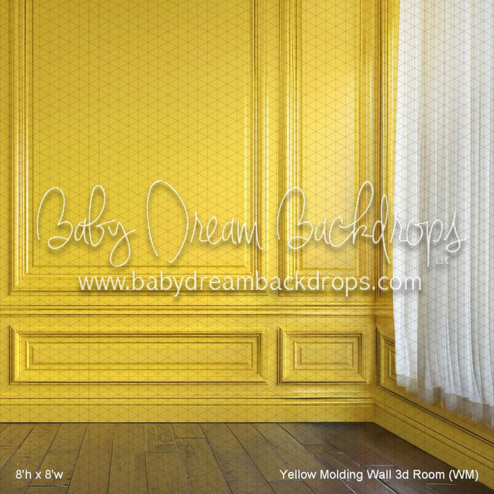 Yellow Molding Wall 3d Room (WM)