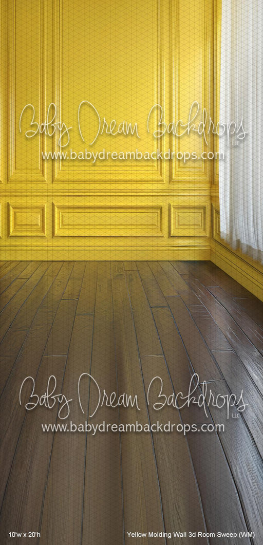 Yellow Molding Wall 3d Room Sweep (WM)