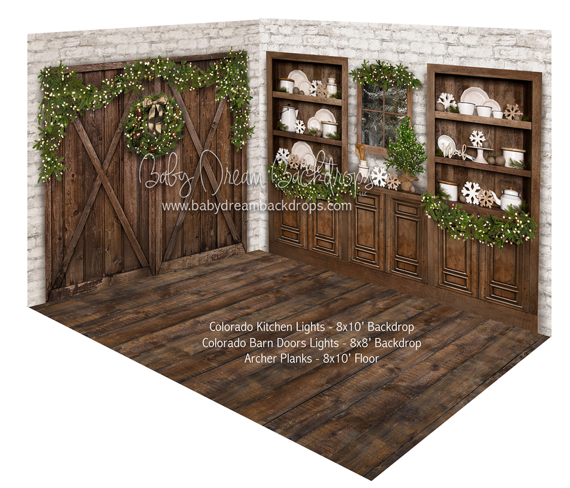 Colorado Kitchen Lights and Colorado Barn Doors Lights Fabric Room