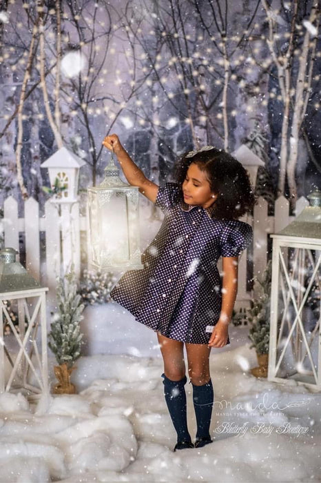 Believe in Birch Fence Path Lights