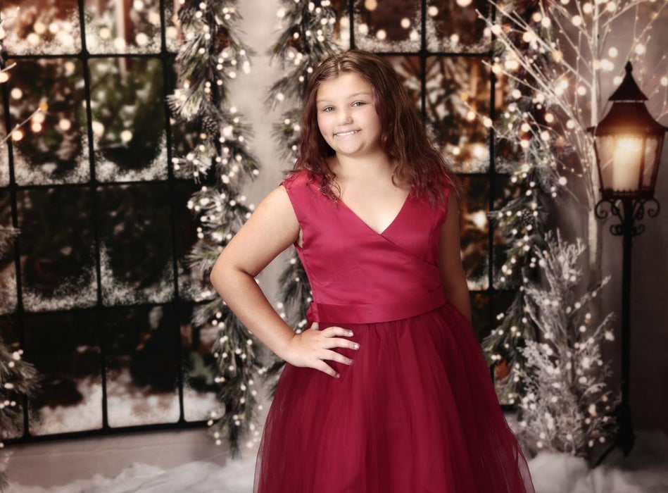 Winter Wonders Entry and Winter Wonders Windows Fabric Room