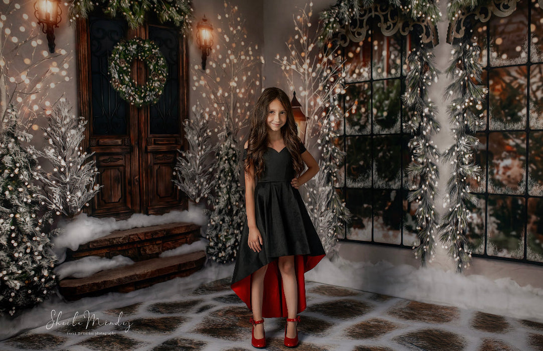 Winter Wonders Entry and Winter Wonders Windows Fabric Room