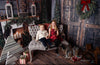 Black Rustic Grey Christmas Fabric Room