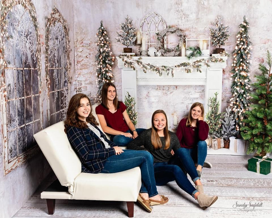 Holiday Dreamer Lights Windows and Mantel Fabric Room