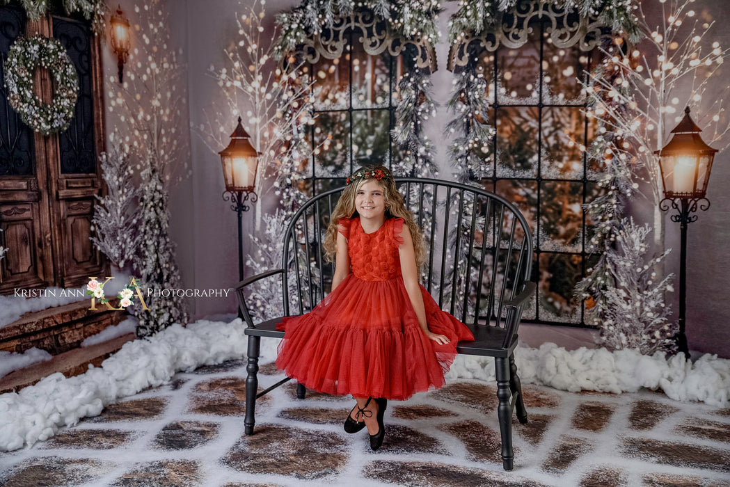 Winter Wonders Entry and Winter Wonders Windows Fabric Room